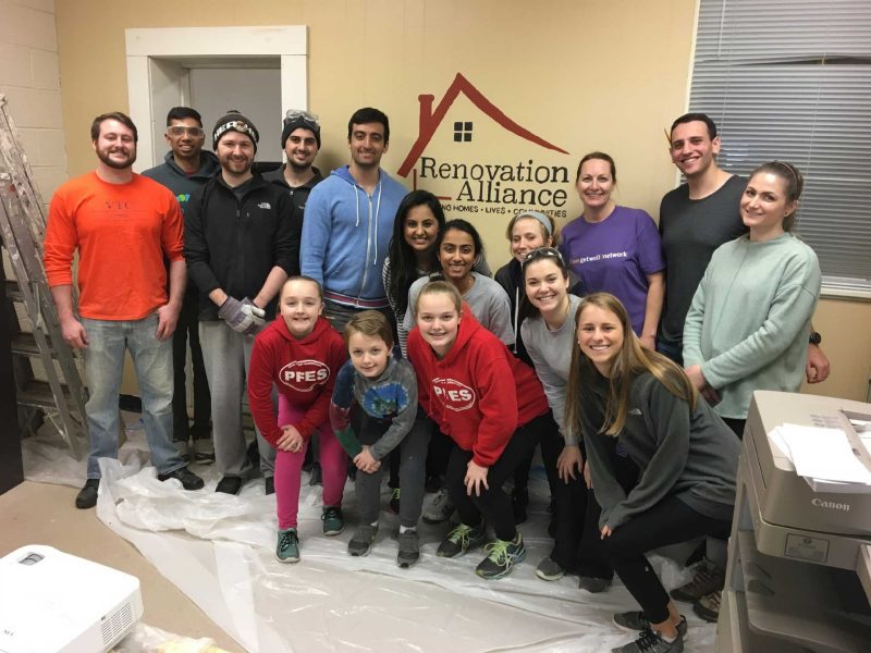 Students with Renovation Alliance on MLK Day of Service 2019
