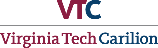 VTC master logo: The letters VTC over the words Virginia Tech Carilion