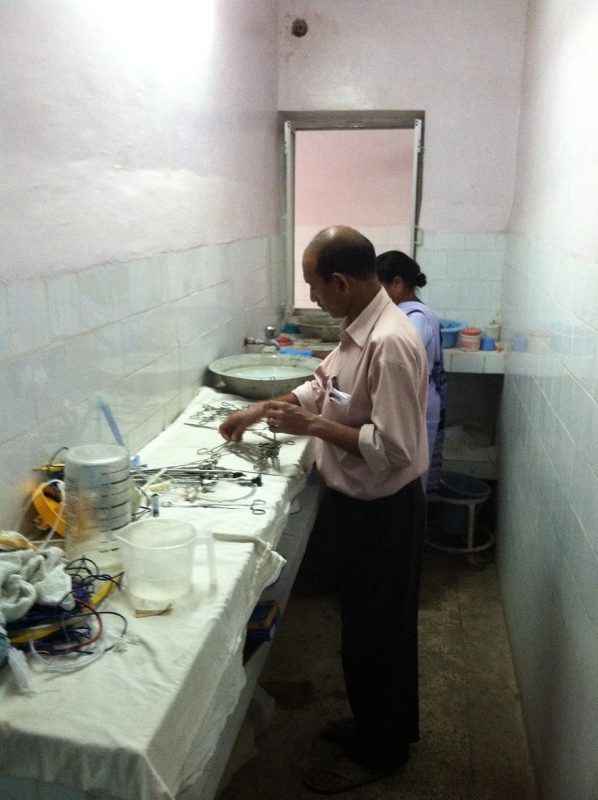 Operating room sterilization at Christian Hospital Mungeli