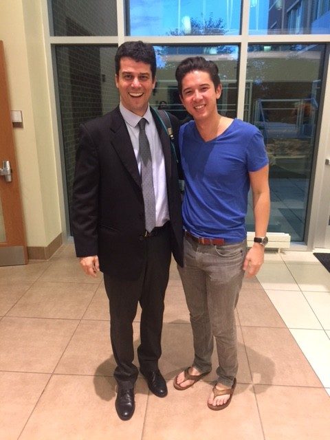 Dr. Gustavo Pinto and 4th year medical student Chris Li.
