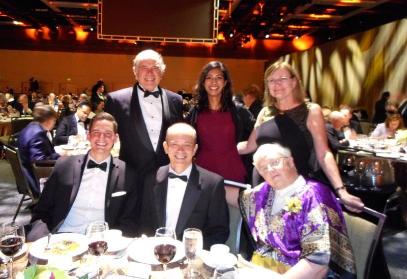 Carol Gilbert with members of AAMC's leadership and board at the organization's annual awards dinner.
