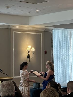 Dr. Amanda Murchison represented the Dean’s Office and Dr. Mackenzie Goodrich was the award recipient.