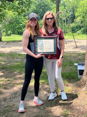 Dr. Schmidt Dalton and award recipient Dr. Carolyn Sayers.