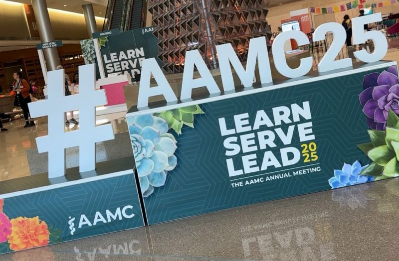 Signage for the AAMC Learn Serve Lead Meeting. 