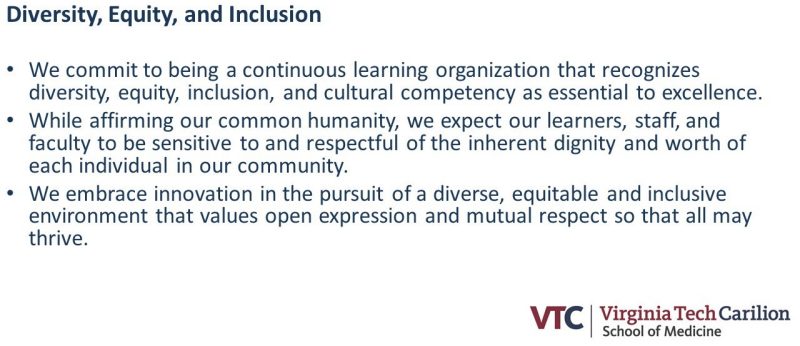 Values - Diversity, Equity, and Inclusion, listed in the accordion below