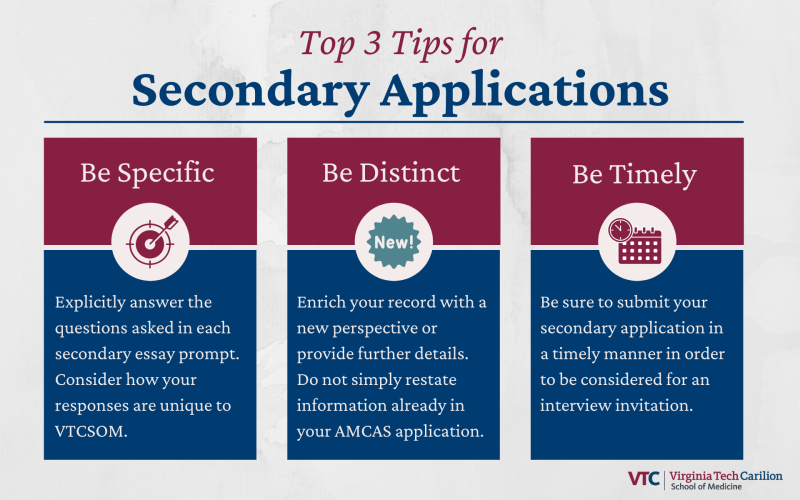 Top 3 Tips for Secondary Applications