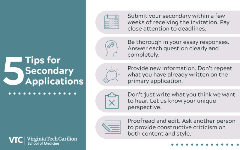 5 Tips for Secondary Applications