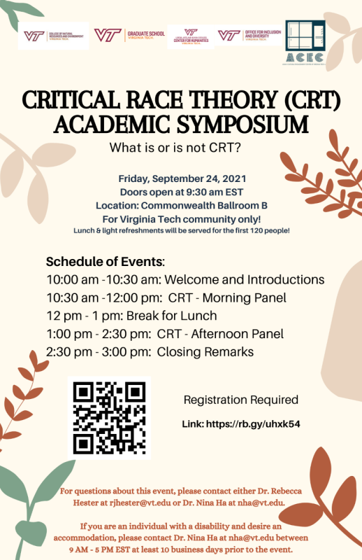 Critical Race Theory (CRT) Academic Symposium