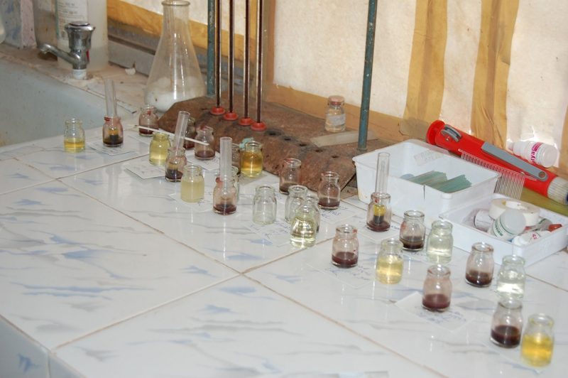 Lab specimens at Christian Hospital Mungeli