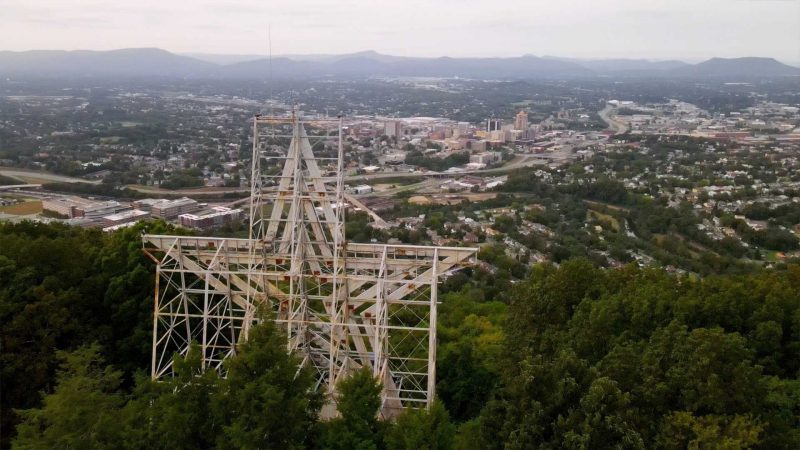 View of Roanoke from behind the Roanoke Star