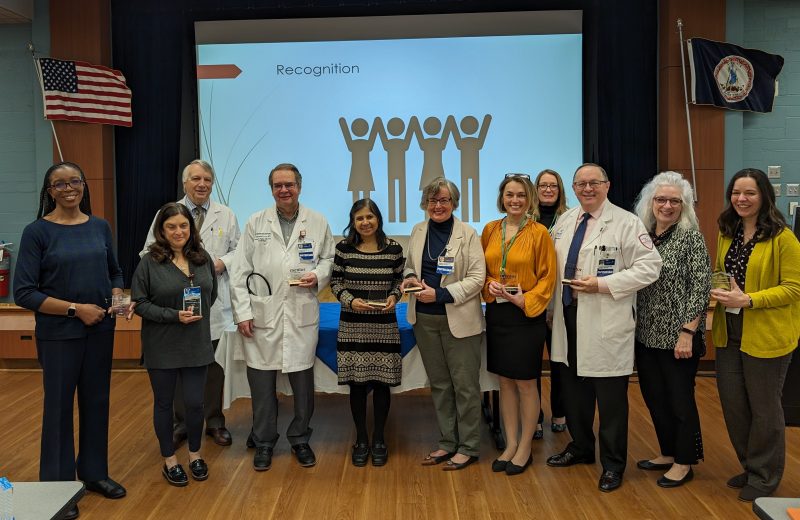 Members of the Mentorship Matters 2023 cohort were recognized recently. Pictured left to right (both mentors and mentees): Jane Nwaonu, Julia D’Amora, Charles Schleupner, Daniel Pauly, Devasmita Dev, Rebecca Pauly, Sheri Whicker, Sarah Harendt, Paul Dallas, Lisa Hawks, and Mariana Gomez.