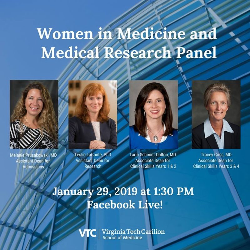 Women in Medicine and Medical Research Panel January 29, 2019