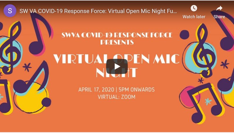 YouTube Cover photo - click to launch the Open Mic Night Video