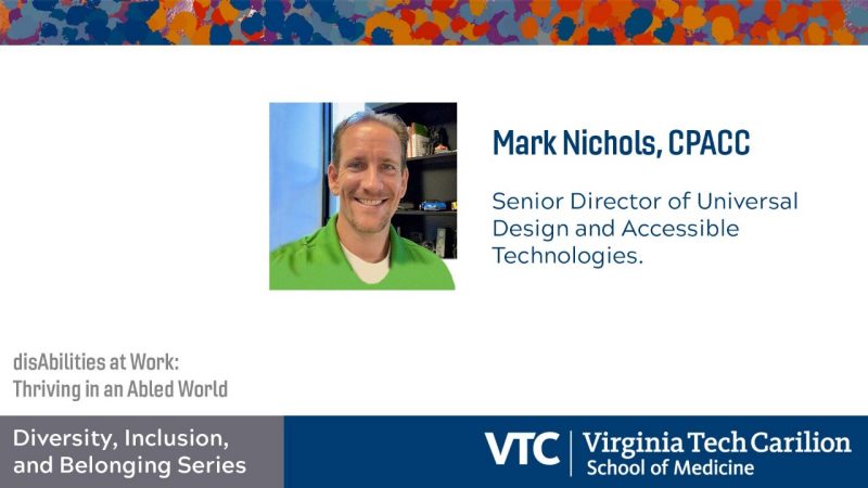 Mark Nichols. CPACC. Senior Director of Universal Design and Accessible Technologies