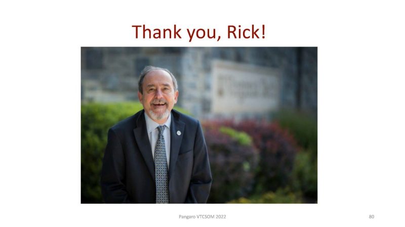 Photo of Rick Vari. Text: Thank you Rick. 