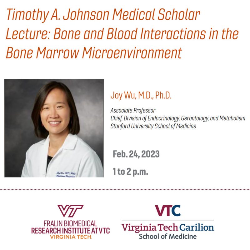 Timothy A. Johnson Medical Scholar Lecture: Bone and Blood Interactions in the Bone Marrow Microenvironment