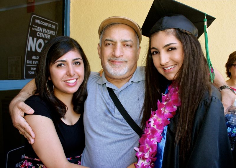 Sanaz and family at undergraduate graduation